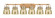 Downtown Urban Six Light Bath Vanity in Brushed Brass (405|423-6W-BB-G412-6ME)