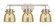 Downtown Urban Three Light Bath Vanity in Satin Nickel (405|423-3W-SN-G412-6ME)