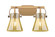 Downtown Urban Two Light Bath Vanity in Brushed Brass (405|423-2W-BB-G411-6ME)