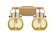 Downtown Urban Two Light Bath Vanity in Brushed Brass (405|423-2W-BB-G410-6ME)
