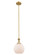 Ballston One Light Mini Pendant in Brushed Brass (405|415-1SR-BB-G121-8)