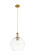 Ballston One Light Mini Pendant in Brushed Brass (405|415-1PR-BB-G122-12)