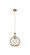 Ballston One Light Mini Pendant in Brushed Brass (405|415-1PR-BB-G122-10RB)
