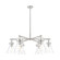 Downtown Urban Six Light Chandelier in Satin Nickel (405|411-6CR-SN-G411-7CL)