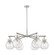 Downtown Urban Six Light Chandelier in Satin Nickel (405|411-6CR-SN-G410-7SDY)
