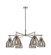 Downtown Urban Six Light Chandelier in Polished Nickel (405|411-6CR-PN-G412-7SM)