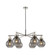 Downtown Urban Six Light Chandelier in Polished Nickel (405|411-6CR-PN-G410-7SM)