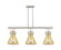 Downtown Urban Three Light Island Pendant in Satin Nickel (405|411-3I-SN-G411-10ME)