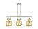 Downtown Urban Three Light Island Pendant in Satin Nickel (405|411-3I-SN-G410-10ME)