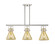 Downtown Urban Three Light Island Pendant in Polished Nickel (405|411-3I-PN-G411-10ME)