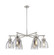 Downtown Urban Six Light Chandelier in Satin Nickel (405|410-6CR-SN-G412-7SM)
