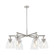 Downtown Urban Six Light Chandelier in Satin Nickel (405|410-6CR-SN-G412-7CL)