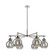Downtown Urban Six Light Chandelier in Polished Nickel (405|410-6CR-PN-G410-7SM)