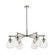 Downtown Urban Six Light Chandelier in Polished Nickel (405|410-6CR-PN-G410-7SDY)