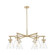 Downtown Urban Six Light Chandelier in Champagne Bronze (405|410-6CR-CB-G411-7SDY)