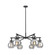 Downtown Urban Six Light Chandelier in Matte Black (405|410-6CR-BK-G410-7SM)
