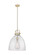 Downtown Urban One Light Pendant in Champagne Bronze (405|410-1SL-CB-G412-16SDY)