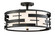 Lansing Three Light Semi Flush Mount in Midnight Bronze (72|60-6436)