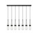 Downtown Urban Seven Light Linear Pendant in Matte Black (405|127-452-1P-BK-G452-4SDY)