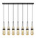 Downtown Urban Seven Light Linear Pendant in Matte Black (405|127-452-1P-BK-G452-4ME)