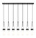 Downtown Urban Seven Light Linear Pendant in Matte Black (405|127-452-1P-BK-G452-4GWH)