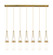 Downtown Urban Seven Light Linear Pendant in Brushed Brass (405|127-452-1P-BB-G452-4GWH)