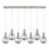 Downtown Urban Seven Light Linear Pendant in Brushed Satin Nickel (405|127-451-1P-SN-G451-7SM)