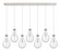 Downtown Urban Seven Light Linear Pendant in Polished Nickel (405|127-451-1P-PN-G451-7CL)