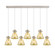 Downtown Urban Seven Light Linear Pendant in Polished Nickel (405|127-410-1PS-PN-G411-8ME)