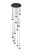 Downtown Urban 12 Light Pendant in Matte Black (405|126-452-1P-BK-G452-4GWH)