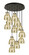 Downtown Urban 12 Light Pendant in Matte Black (405|126-410-1PS-BK-G412-8ME)