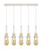 Downtown Urban Five Light Linear Pendant in Polished Nickel (405|125-452-1P-PN-G452-4ME)