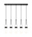 Downtown Urban Five Light Linear Pendant in Matte Black (405|125-452-1P-BK-G452-4GWH)