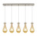 Downtown Urban Five Light Linear Pendant in Brushed Satin Nickel (405|125-451-1P-SN-G451-5ME)