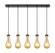 Downtown Urban Five Light Linear Pendant in Matte Black (405|125-451-1P-BK-G451-5ME)