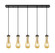 Downtown Urban Five Light Linear Pendant in Brushed Matte Black (405|125-451-1P-BK-G451-4ME)