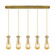 Downtown Urban Five Light Linear Pendant in Brushed Brushed Brass (405|125-451-1P-BB-G451-4ME)