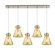 Downtown Urban Five Light Linear Pendant in Brushed Satin Nickel (405|125-410-1PS-SN-G411-8ME)