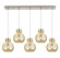 Newton Five Light Linear Pendant in Brushed Satin Nickel (405|125-410-1PS-SN-G410-8ME)