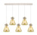Downtown Urban Five Light Linear Pendant in Polished Nickel (405|125-410-1PS-PN-G411-8ME)