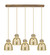 Downtown Urban Five Light Linear Pendant in Brushed Brass (405|125-410-1PS-BB-G412-8ME)