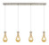Downtown Urban Four Light Linear Pendant in Brushed Satin Nickel (405|124-451-1P-SN-G451-5ME)