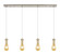 Downtown Urban Four Light Linear Pendant in Brushed Satin Nickel (405|124-451-1P-SN-G451-4ME)