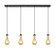 Downtown Urban Four Light Linear Pendant in Matte Black (405|124-451-1P-BK-G451-5ME)
