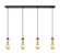 Downtown Urban Four Light Linear Pendant in Brushed Matte Black (405|124-451-1P-BK-G451-4ME)