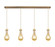 Downtown Urban Four Light Linear Pendant in Brushed Brass (405|124-451-1P-BB-G451-5ME)