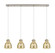 Downtown Urban Four Light Linear Pendant in Brushed Satin Nickel (405|124-410-1PS-SN-G412-8ME)