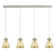 Downtown Urban Four Light Linear Pendant in Polished Nickel (405|124-410-1PS-PN-G411-8ME)