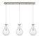 Downtown Urban Three Light Linear Pendant in Brushed Satin Nickel (405|123-451-1P-SN-G451-7SDY)