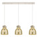 Downtown Urban Three Light Linear Pendant in Polished Nickel (405|123-410-1PS-PN-G412-8ME)